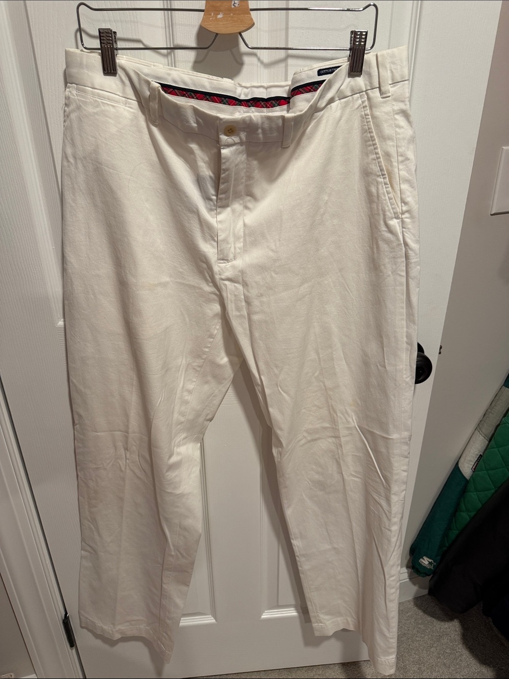 Polo Men's White Cotton Chino Pants